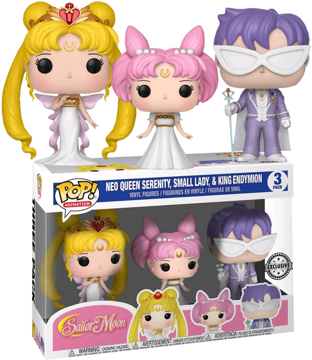 FUNKO POP! Animation: Sailor Moon - Serenity, Endy, Rini 3PK POP! VINYL 3 FUNKO POP! Animation: Sailor Moon - Serenity, Endy, Rini 3PK POP! VINYL