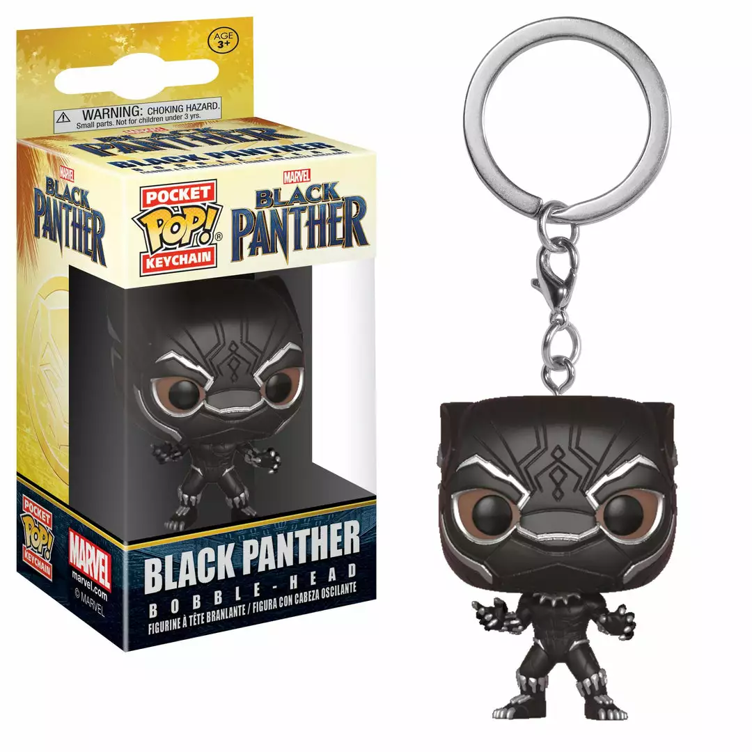 FUNKO Pocket Pop! Keychain: Marvel - Black Panther- Black Panther 3 FUNKO Pocket Pop! Keychain: Marvel - Black Panther- Black Panther