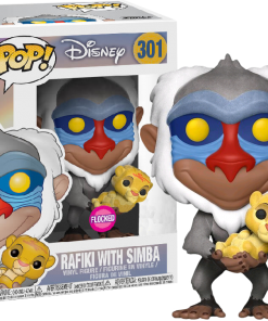 FUNKO POP! Disney: Lion King - Rafiki With Baby Simba (Flocked) [Exclusive]