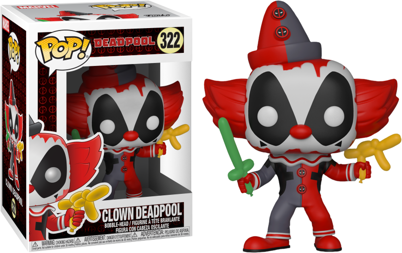FUNKO Pop! Marvel: Deadpool Playtime - Clown Deadpool 3 FUNKO Pop! Marvel: Deadpool Playtime - Clown Deadpool