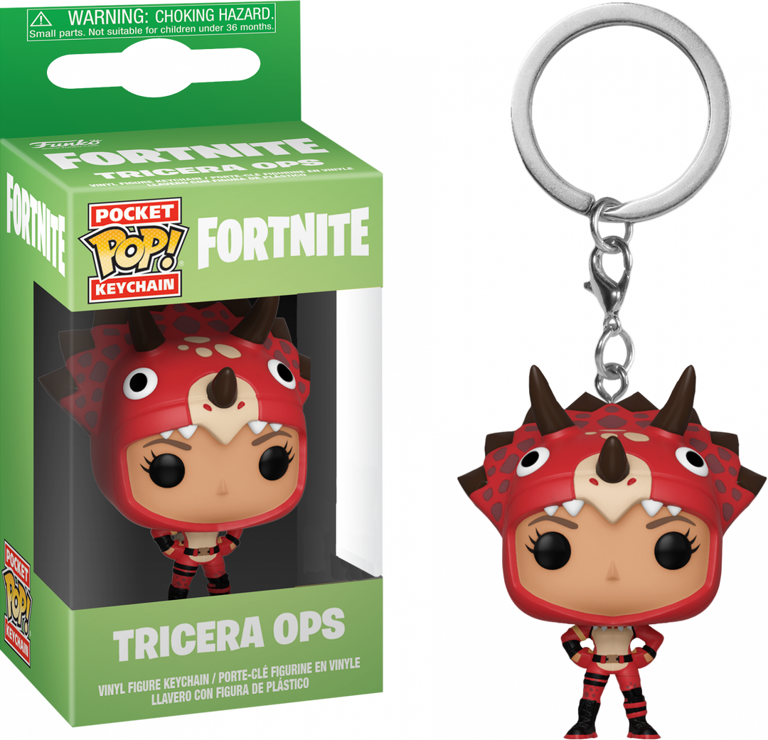 FUNKO Pocket Pop! Games: Fortnite - Tricera Ops Pocket POP! Keychain 3 FUNKO Pocket Pop! Games: Fortnite - Tricera Ops Pocket POP! Keychain