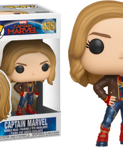 FUNKO Pop! Marvel: Captain Marvel (2019) - Captain Marvel In Brown Jacket [Exclusive]