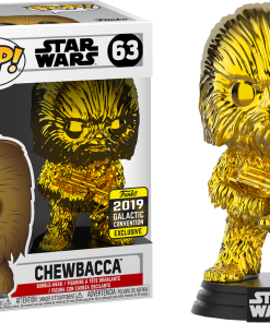 FUNKO Convention Exclusive Pop! Star Wars: Chewbacca Gold Chrome (2019 Galactic Convention) [Exclusive]