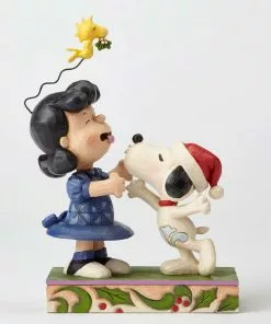 Enesco : Peanuts By Jim Shore - Snoopy & Lucy Mistletoe Mischief