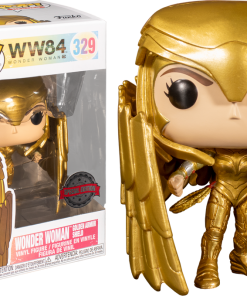 FUNKO Pop! Heroes: Wonder Woman 1984 - Wonder Woman Gold Shield (Metallic) [Exclusive]