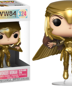 FUNKO Pop! Heroes: Wonder Woman 1984 - Wonder Woman Gold Armour Flying (Metallic)