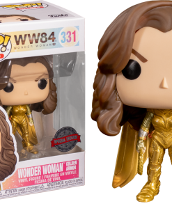 FUNKO Pop! Heroes: Wonder Woman 1984 - Wonder Woman No Helmet (Metallic) [Exclusive]