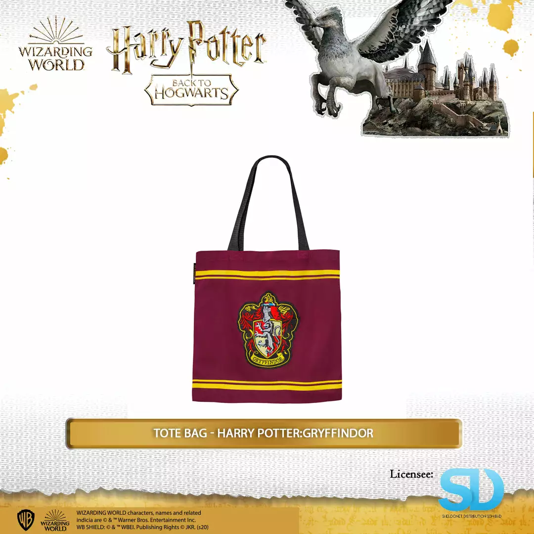 Famesbro Cinereplica: Tote Bag - Harry Potter:Gryffindor Wizarding World 3 Famesbro Cinereplica: Tote Bag - Harry Potter:Gryffindor Wizarding World