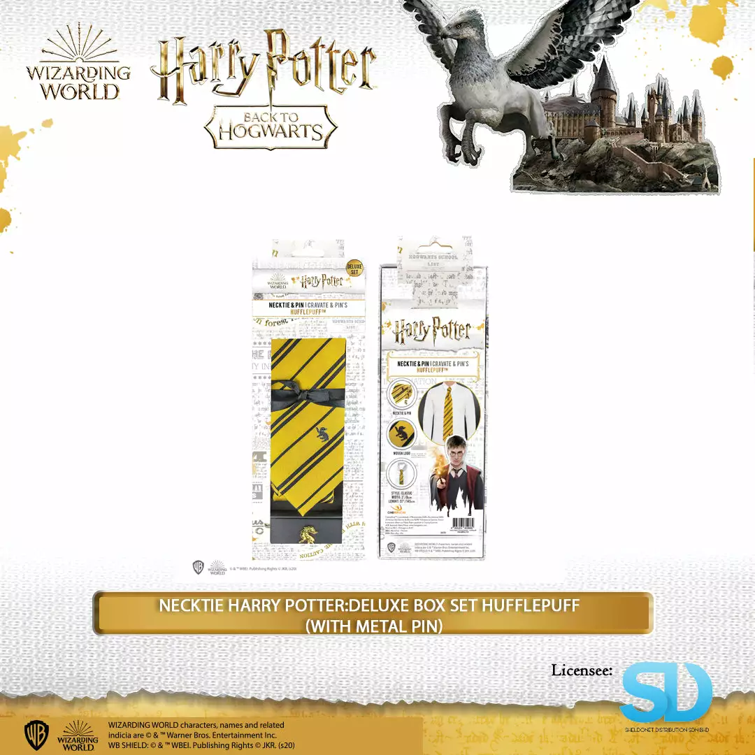 Famesbro Cinereplica: Necktie Harry Potter:Deluxe Box Set Hufflepuff (With Metal Pin) Wizarding World 3 Famesbro Cinereplica: Necktie Harry Potter:Deluxe Box Set Hufflepuff (With Metal Pin) Wizarding World