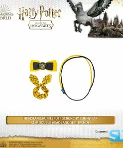 Famesbro Cinereplica: Headband:Hufflepuff Scrunchy Bunny Ear Clip Double Headband Set (Trendy) Wizarding World