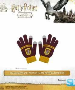 Famesbro Cinereplica: Beanie/Gloves Set For Kids Harry Potter: Gryffindor Wizarding World
