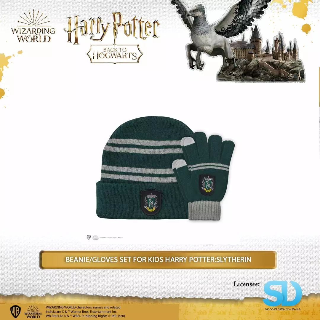 Famesbro Wizarding World Cinereplica: Beanie/Gloves Set For Kids Harry Potter: Slytherin 3 Famesbro Wizarding World Cinereplica: Beanie/Gloves Set For Kids Harry Potter: Slytherin