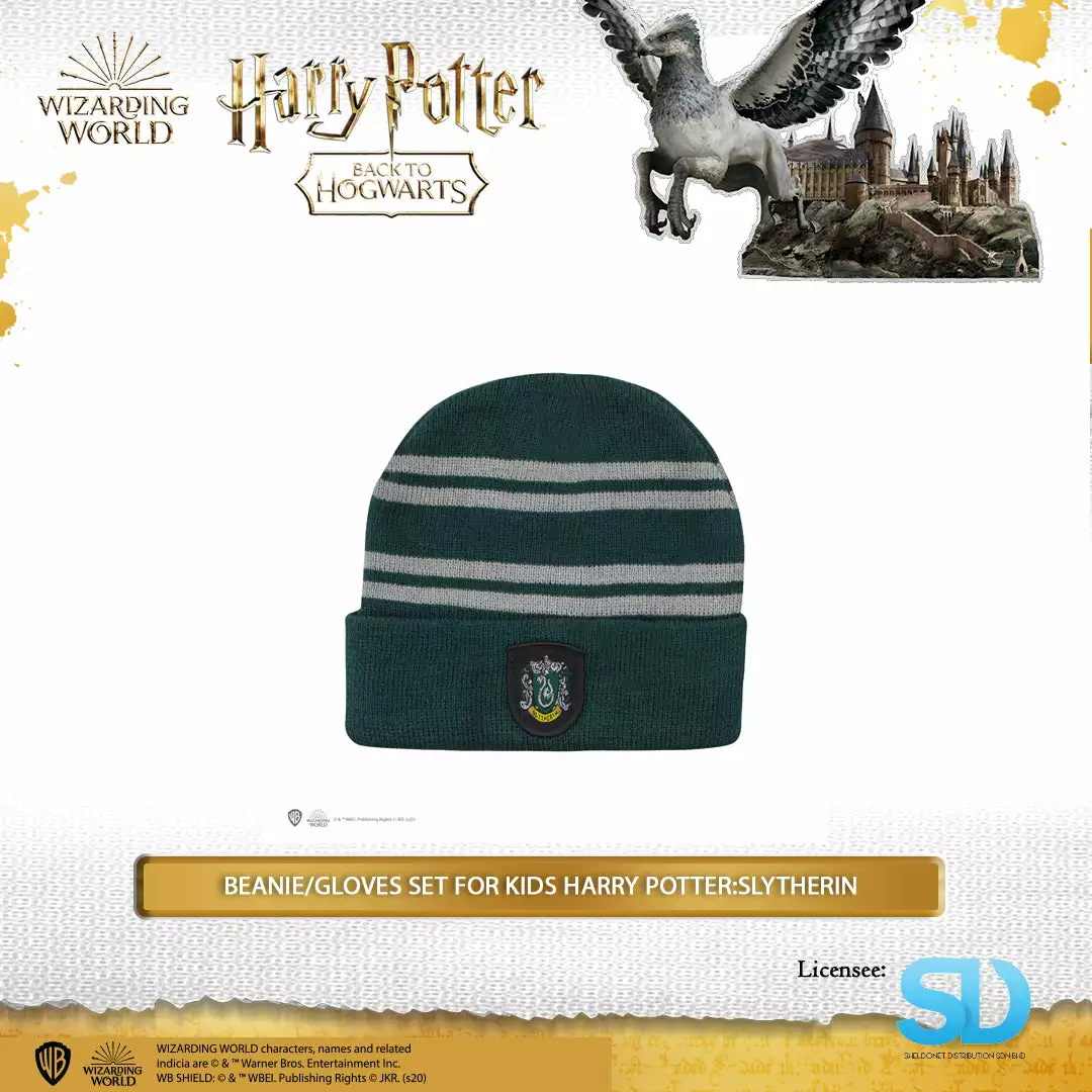Famesbro Wizarding World Cinereplica: Beanie/Gloves Set For Kids Harry Potter: Slytherin 4 Famesbro Wizarding World Cinereplica: Beanie/Gloves Set For Kids Harry Potter: Slytherin