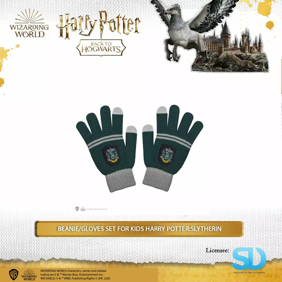 Famesbro Wizarding World Cinereplica: Beanie/Gloves Set For Kids Harry Potter: Slytherin 5 Famesbro Wizarding World Cinereplica: Beanie/Gloves Set For Kids Harry Potter: Slytherin