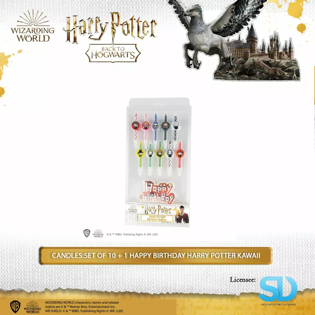 Famesbro Wizarding World Cinereplica: Candles: Set Of 10 + 1 Happy Birthday Harry Potter (Kawaii) 3 Famesbro Wizarding World Cinereplica: Candles: Set Of 10 + 1 Happy Birthday Harry Potter (Kawaii)