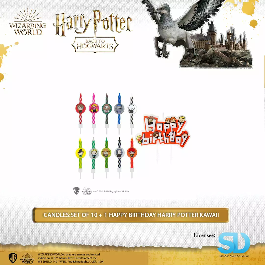 Famesbro Wizarding World Cinereplica: Candles: Set Of 10 + 1 Happy Birthday Harry Potter (Kawaii) 4 Famesbro Wizarding World Cinereplica: Candles: Set Of 10 + 1 Happy Birthday Harry Potter (Kawaii)