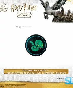 Famesbro Cinereplica: Stationery Set (Asia):Set 3 - 4 Pencils With Logo Eraser, 1 Case, 1 Sharpener - Dark Arts 8 Famesbro Cinereplica: Stationery Set (Asia):Set 3 - 4 Pencils With Logo Eraser, 1 Case, 1 Sharpener - Dark Arts