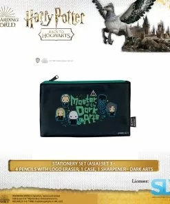 Famesbro Cinereplica: Stationery Set (Asia):Set 3 - 4 Pencils With Logo Eraser, 1 Case, 1 Sharpener - Dark Arts 9 Famesbro Cinereplica: Stationery Set (Asia):Set 3 - 4 Pencils With Logo Eraser, 1 Case, 1 Sharpener - Dark Arts