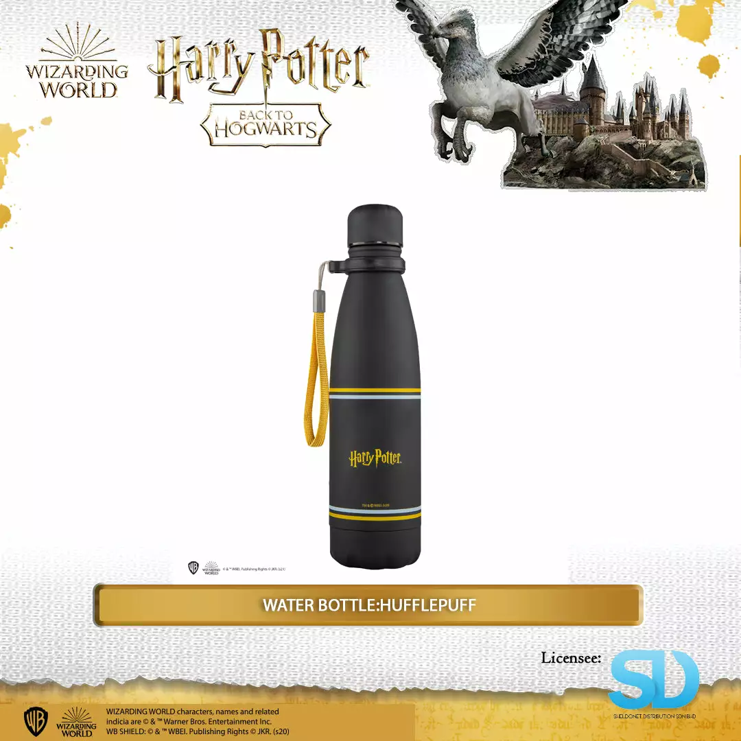 Famesbro Wizarding World Cinereplica: Water Bottle:Hufflepuff 4 Famesbro Wizarding World Cinereplica: Water Bottle:Hufflepuff