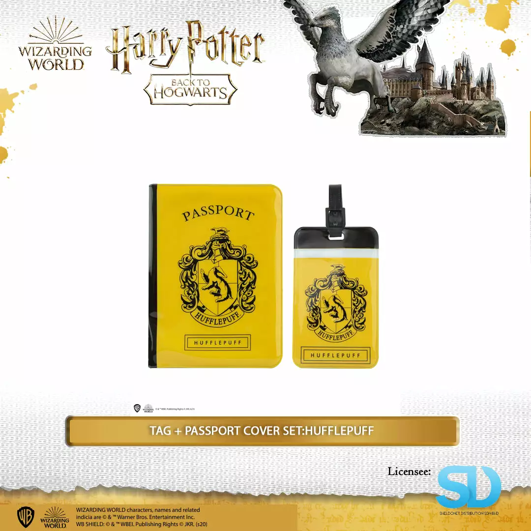 Famesbro Cinereplica: Tag + Passport Cover Set:Hufflepuff Wizarding World 3 Famesbro Cinereplica: Tag + Passport Cover Set:Hufflepuff Wizarding World