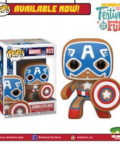 FUNKO Pop! Marvel: Holiday - Captain America (Gingerbread Man)
