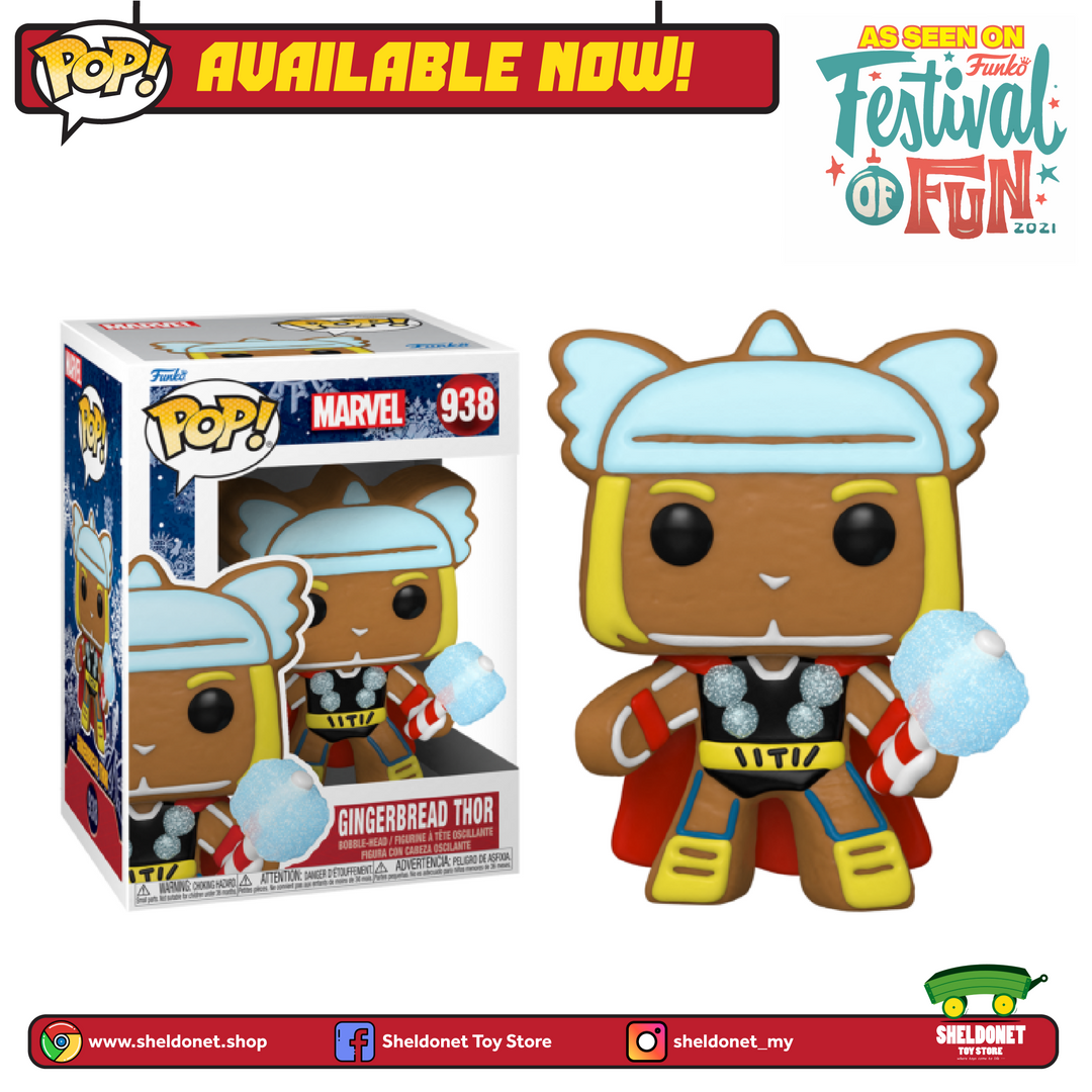FUNKO Pop! Marvel: Holiday - Thor (Gingerbread Man) 3 FUNKO Pop! Marvel: Holiday - Thor (Gingerbread Man)