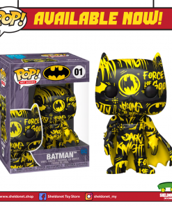 FUNKO Pop! Heroes (Artist Series): DC Comics - Batman (Black & Yellow) With Choice Of Pop! Protector (Exclusive)