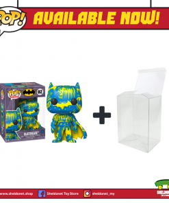 FUNKO Pop! Heroes (Artist Series): DC Comics - Batman (Blue & Yellow) With Choice Of Pop! Protector (Exclusive)