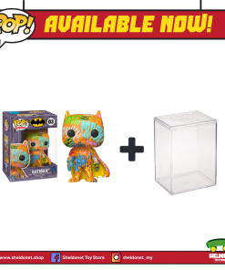 FUNKO Pop! Heroes (Artist Series): DC Comics - Batman (Orange) With Choice Of Pop! Protector (Exclusive)