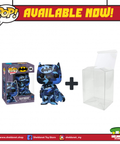 FUNKO Pop! Heroes (Artist Series): DC Comics - Batman (Blue & Black) With Choice Of Pop! Protector (Exclusive)