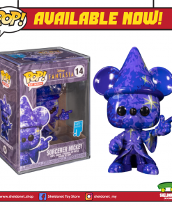 FUNKO Pop! Disney (Artist Series): Fantasia 80th Anniversary - Sorcerer Mickey (Blue) With Choice Of Pop! Protector (Exclusive)