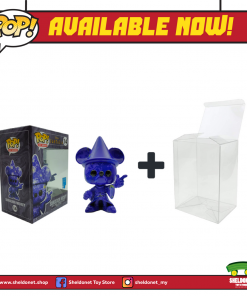 FUNKO Pop! Disney (Artist Series): Fantasia 80th Anniversary - Sorcerer Mickey (Blue) With Choice Of Pop! Protector (Exclusive)