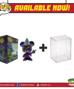 FUNKO Pop! Disney (Artist Series): Fantasia 80th Anniversary - Sorcerer Mickey (Purple & Green) With Choice Of Pop! Protector (Exclusive)