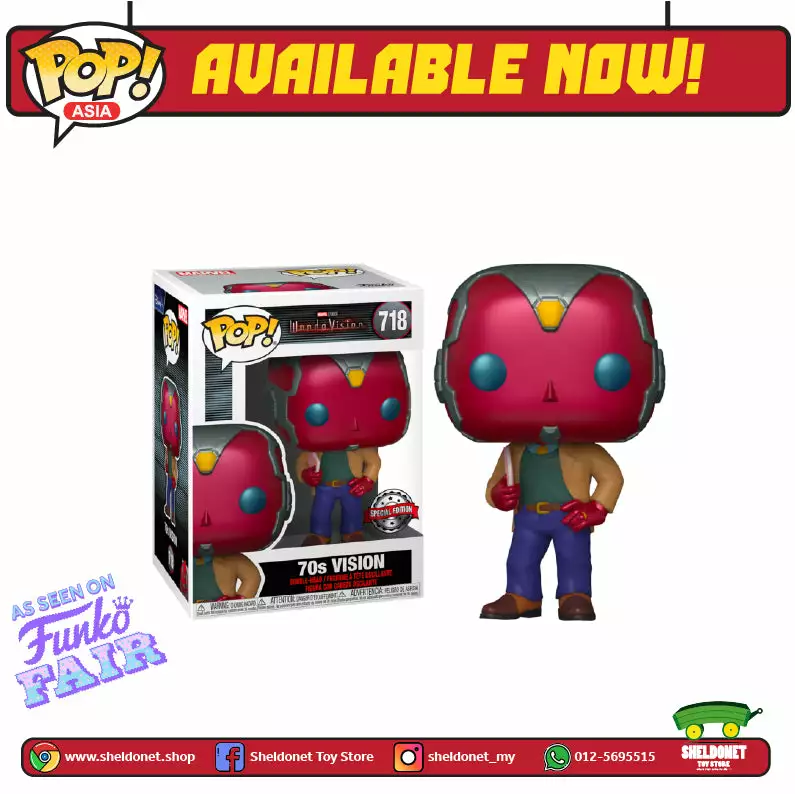 FUNKO Pop! Marvel: Wandavision - 70's Vision (Exclusive) 4 FUNKO Pop! Marvel: Wandavision - 70's Vision (Exclusive)