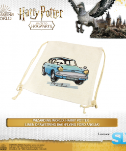 Wizarding World: Harry Potter - Linen Drawstring Bag (Flying Ford Anglia)
