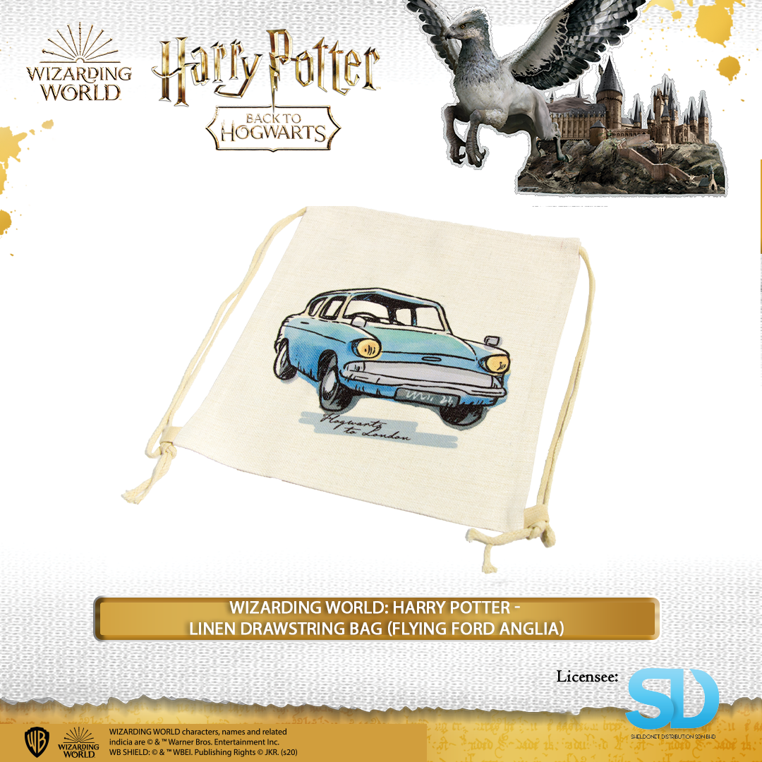 Wizarding World: Harry Potter - Linen Drawstring Bag (Flying Ford Anglia) 3 Wizarding World: Harry Potter - Linen Drawstring Bag (Flying Ford Anglia)