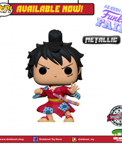 FUNKO [IN-STOCK] Pop! Animation: One Piece - Luffy In Kimono (Metallic) [Exclusive]