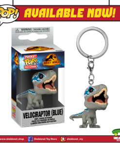 FUNKO [IN-STOCK] Pocket Pop! Keychain: Jurassic World: Dominion - Velociraptor (Blue)