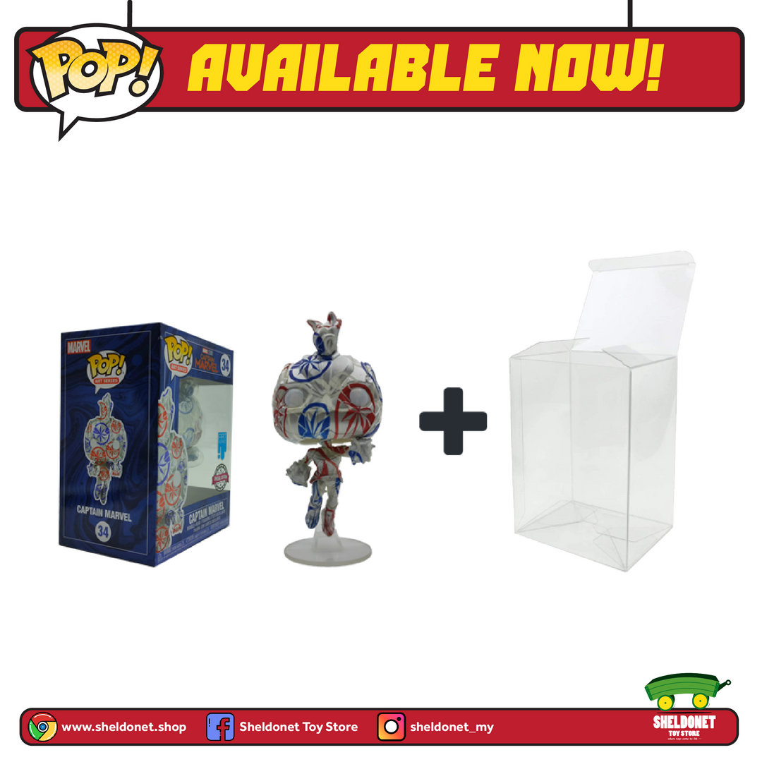 FUNKO Pop! Artist Series: Patriotic Age - Captain Marvel With Choice Of Pop! Protector (Exclusive) 4 FUNKO Pop! Artist Series: Patriotic Age - Captain Marvel With Choice Of Pop! Protector (Exclusive)