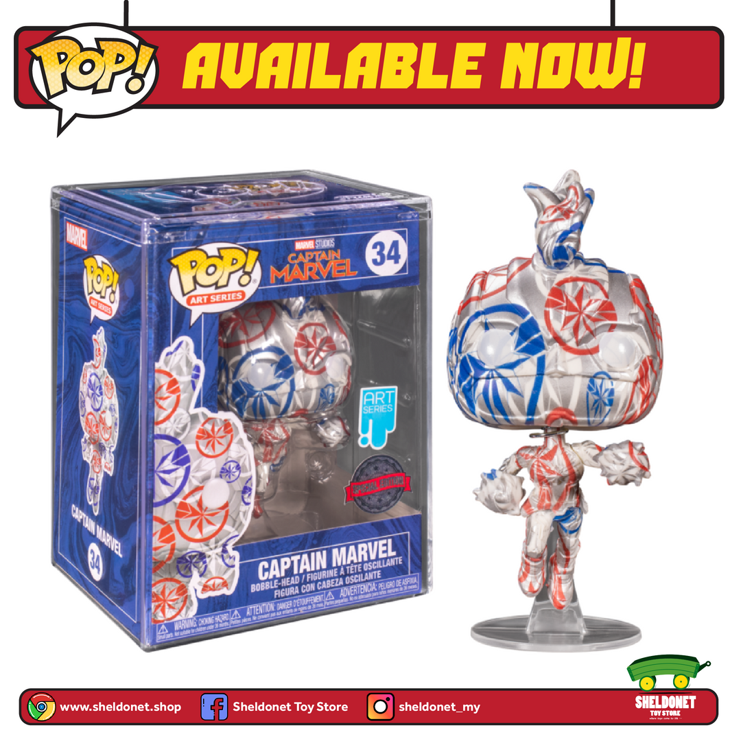 FUNKO Pop! Artist Series: Patriotic Age - Captain Marvel With Choice Of Pop! Protector (Exclusive) 3 FUNKO Pop! Artist Series: Patriotic Age - Captain Marvel With Choice Of Pop! Protector (Exclusive)