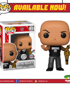 FUNKO Pop! WWE: The Rock With Championship Belt (Metallic) [Exclusive]