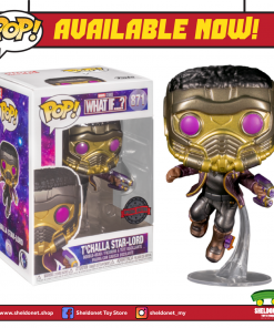 FUNKO Pop! Marvel: What If...? - T'Challa Star-Lord With Helmet (Metallic) [Exclusive]
