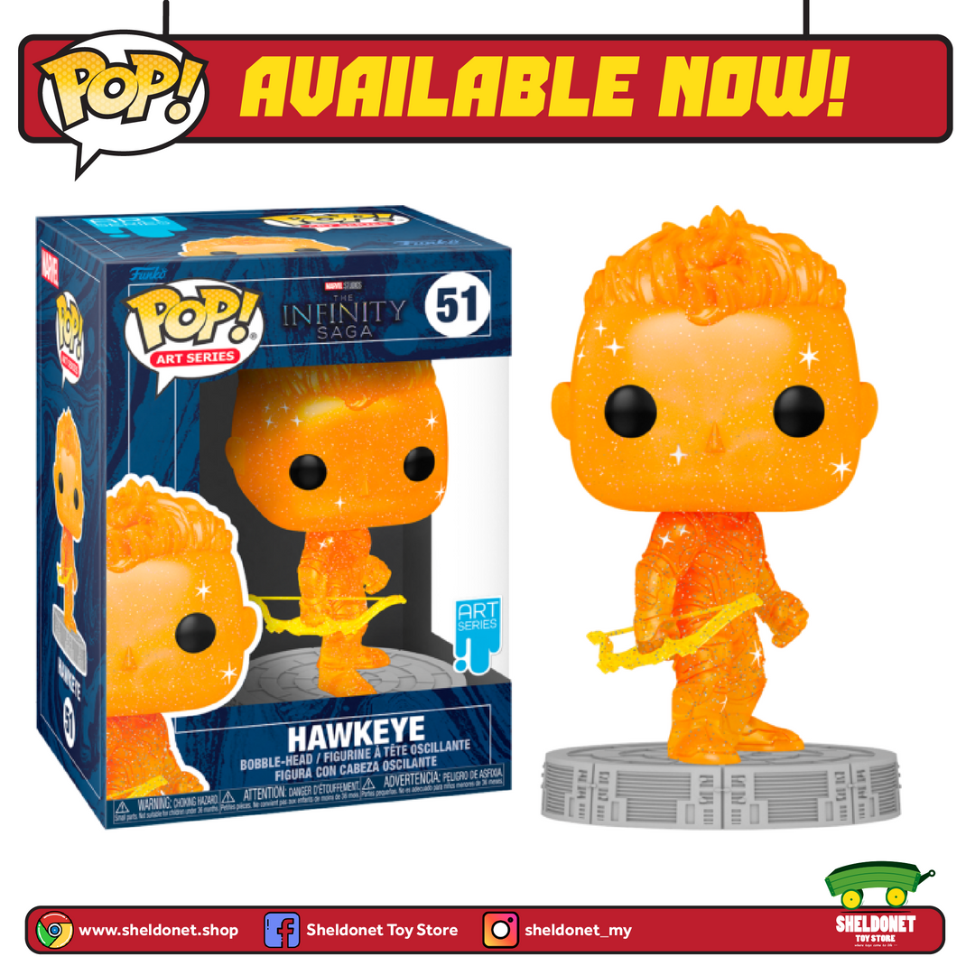 FUNKO Pop! Artist Series: Infinity Saga - Hawkeye (Orange) With Pop! Protector 3 FUNKO Pop! Artist Series: Infinity Saga - Hawkeye (Orange) With Pop! Protector