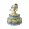 Enesco : Peanuts By Jim Shore - Snoopy Jumping Out Birthday Cake