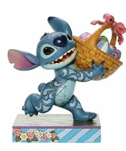 Enesco: Disney Traditions: Stitch Running With Easter Basket