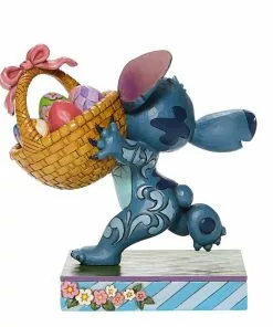 Enesco: Disney Traditions: Stitch Running With Easter Basket
