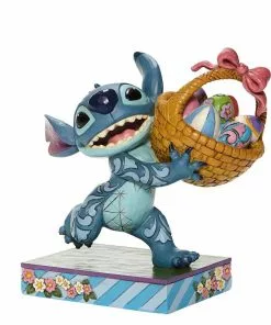 Enesco: Disney Traditions: Stitch Running With Easter Basket