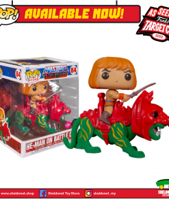 FUNKO Pop! Rides: Masters Of The Universe - He-Man On Battle Cat (Flocked) [Exclusive] [Targetcon 2022]