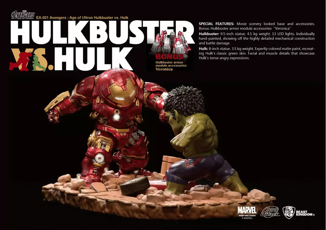 Beast Kingdom: EA-021 Avengers:Age Of Ultron Hulkbuster & Hulk 4 Beast Kingdom: EA-021 Avengers:Age Of Ultron Hulkbuster & Hulk