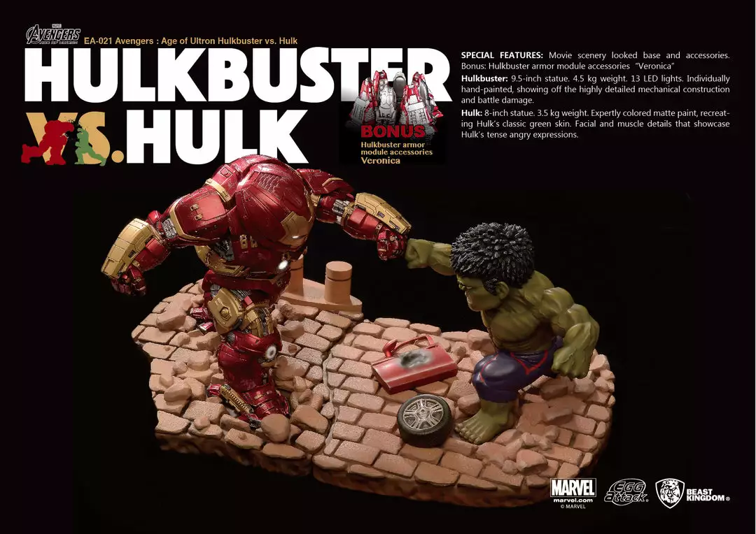 Beast Kingdom: EA-021 Avengers:Age Of Ultron Hulkbuster & Hulk 5 Beast Kingdom: EA-021 Avengers:Age Of Ultron Hulkbuster & Hulk